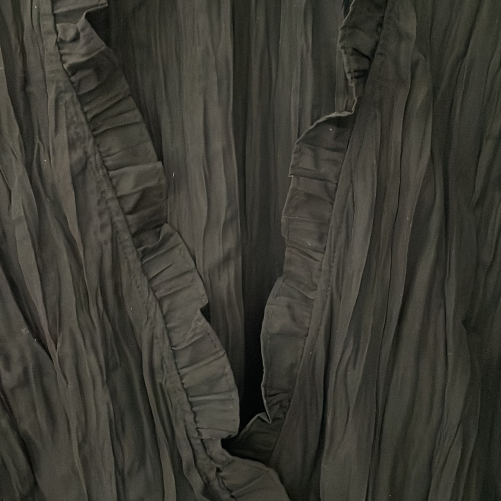 NWT Zara black shirred shirt size XL - Picture 3 of 7